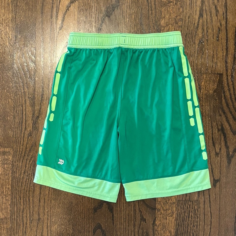 All in Motion Green Performance Shorts with Elastic Waistband